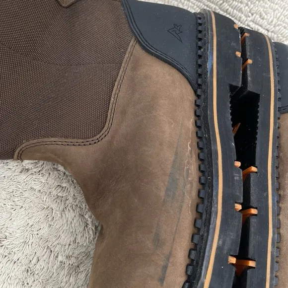 Ridgecut Toughwear Men's Size 9M Wellington Brown Leather Steel Toe Boots