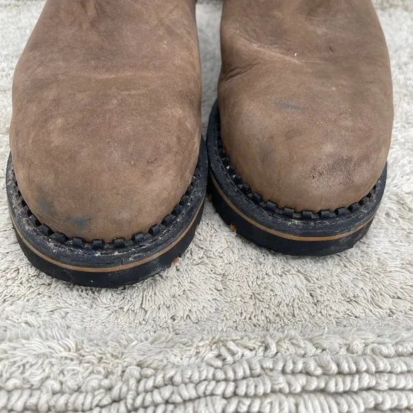 Ridgecut Toughwear Men's Size 9M Wellington Brown Leather Steel Toe Boots