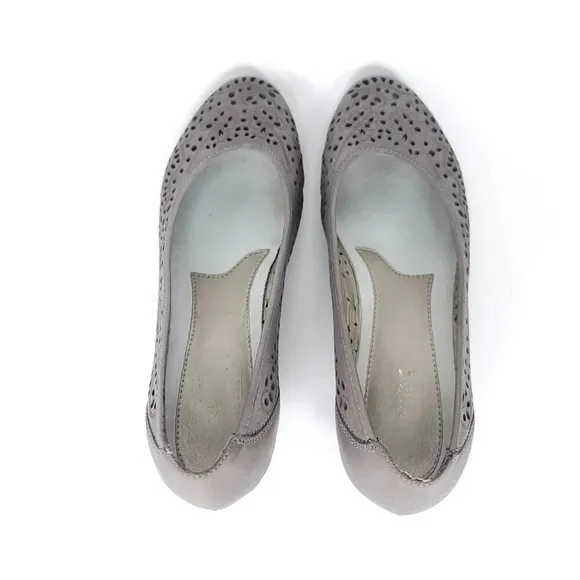RIEKER Connie Womens 8 Low Wedge Heel Slip On Shoes Business Casual Cute Comfort