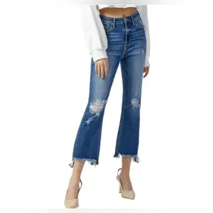 Risen Jeans Women's High Rise Crop Jeans Size 11/30