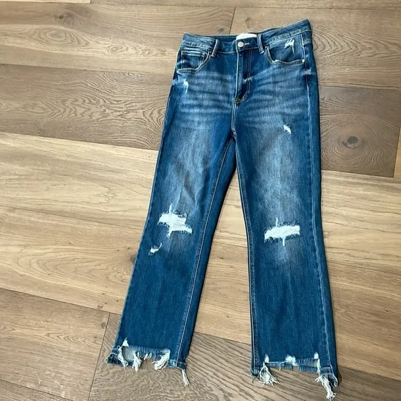 Risen Jeans Women's High Rise Crop Jeans Size 11/30