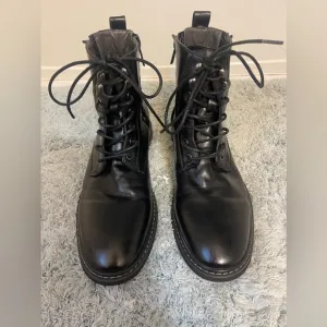Robert Wayne Thatcher RWF1297M Mens Black Lace Up Boots Size 7.5 NWOT