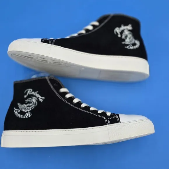 Roberto Cavalli  Black High Top Sneakers Size EU 40 US Men's 7 Women's 9