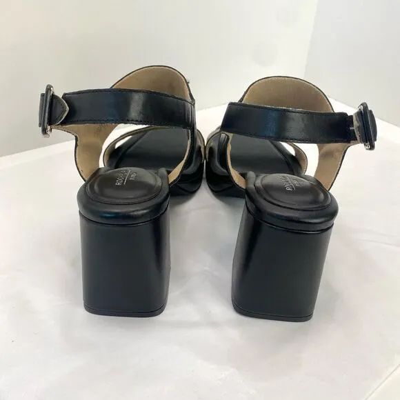 Rockport Aurielia 2 Band Sandal Women’s 10 Black Sandals Shoes Block Heels Cushi