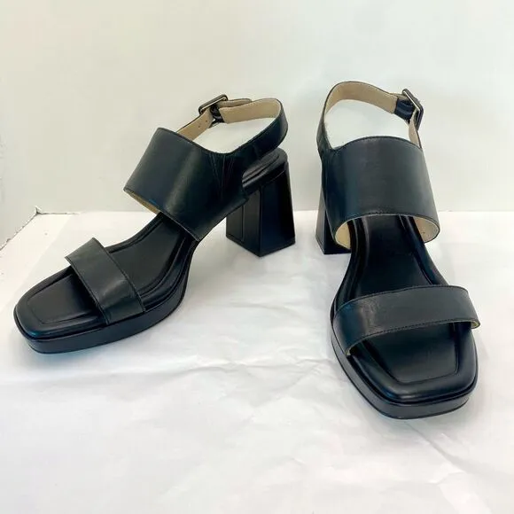 Rockport Aurielia 2 Band Sandal Women’s 10 Black Sandals Shoes Block Heels Cushi