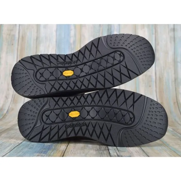 Rockport Edge Hill Lace-To-Toe Size 8.5 Men's Casual Walking Shoes Brown Vibram