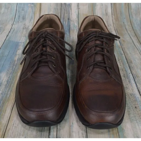 Rockport Edge Hill Lace-To-Toe Size 8.5 Men's Casual Walking Shoes Brown Vibram