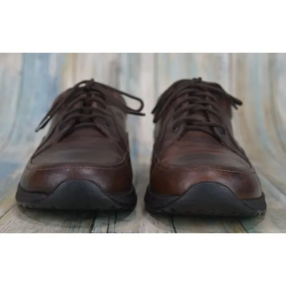 Rockport Edge Hill Lace-To-Toe Size 8.5 Men's Casual Walking Shoes Brown Vibram