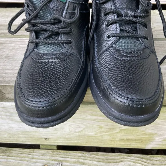Rockport Leather Oxford Black Pebbled Lace Up Walking Dress Comfort Shoes 10