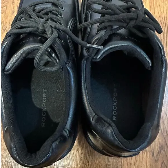 Rockport Men’s Eureka Leather Walking Shoes Black Size 13 Classic Comfort