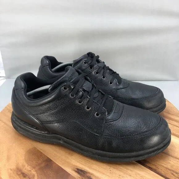 Rockport World Tour Walking Shoes Mens 14 Wide Black Leather Comfort Cushion‎
