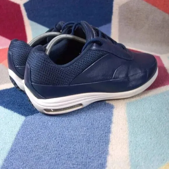 Rockport V77869 Blue Leather Casual Lace Up Walking Shoes Mens Size 10