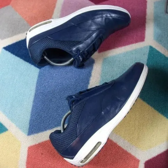 Rockport V77869 Blue Leather Casual Lace Up Walking Shoes Mens Size 10