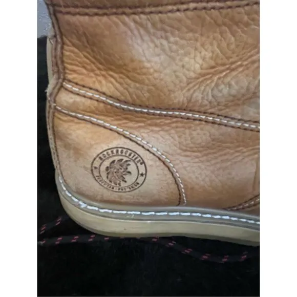 ROCKROOSTER Steel Toe  Work Boots for Men,Wedge Size 9.5