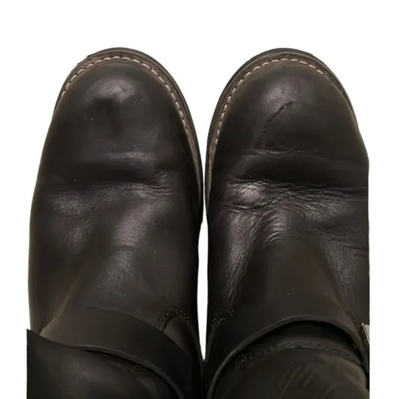 Rocky Boots Black Leather Womens size 9 1/2