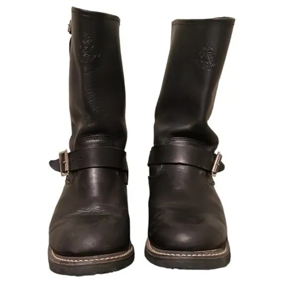 Rocky Boots Black Leather Womens size 9 1/2