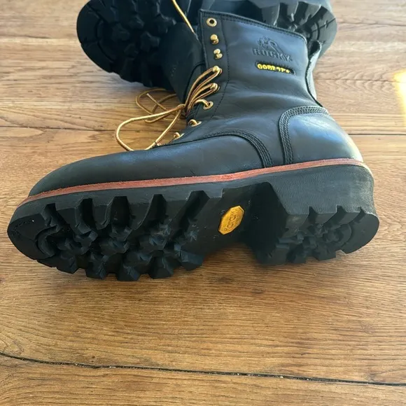 Rocky Men's 10 M Leather Lace up Gore-Tex Steel Toe Work Utility Leather Boots