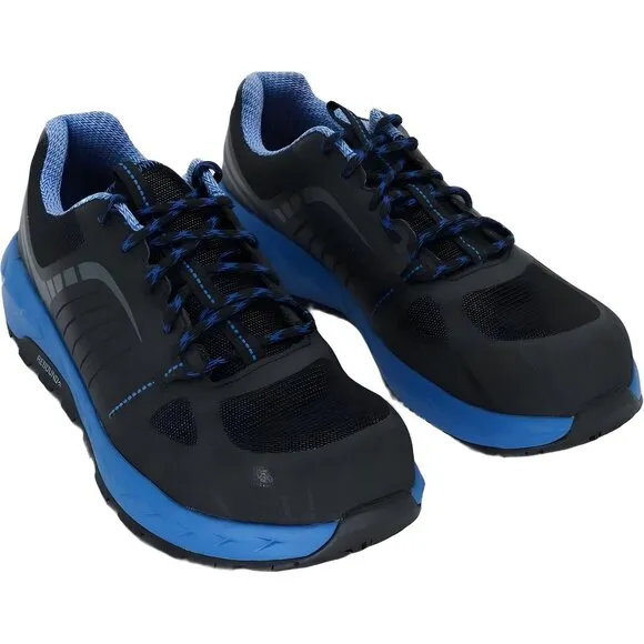 Rocky Men's Composite Toe Athletic Work Shoe Black Blue 10.5