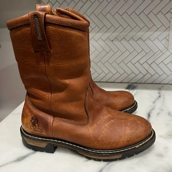 Rocky Wellington steel toed and water proof boots Sz 11