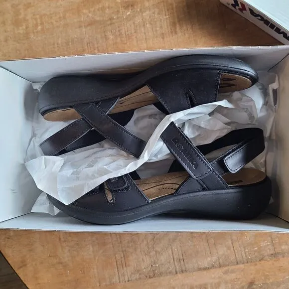 Romika Ibiza Comfort Leather Sandals Embelishd Strappy Walking Shoes Black Sz 37