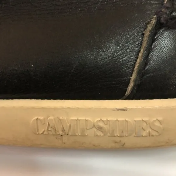 RONNIE Fieg x Sebago Campsides Hi Top Black Leather Moc Toe Laced Boots sz 8