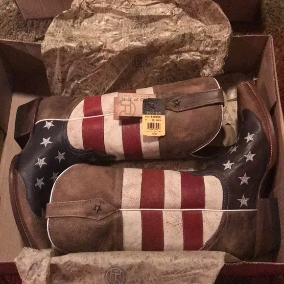 Roper American Flag snip toe boots🇺🇸