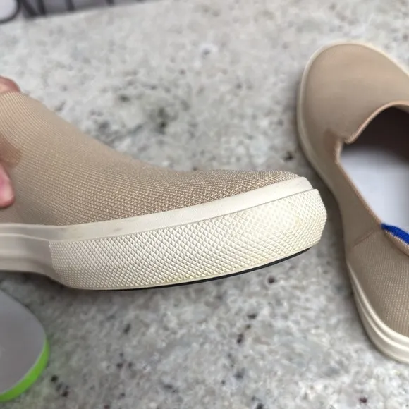 Rothy’s Men’s The City Slip On Sneakers Comfort Shoes in Wheat Tan Size 12