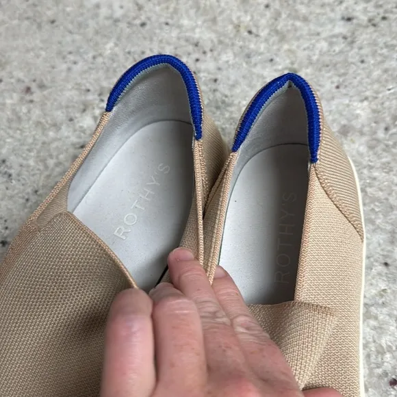 Rothy’s Men’s The City Slip On Sneakers Comfort Shoes in Wheat Tan Size 12