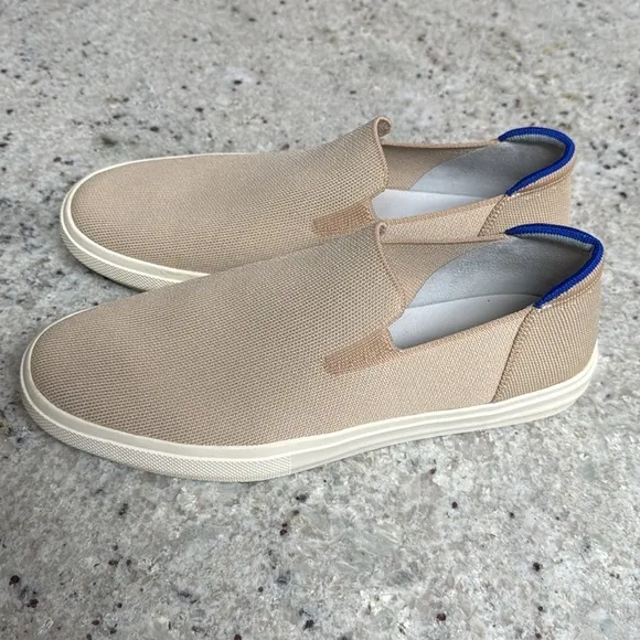 Rothy’s Men’s The City Slip On Sneakers Comfort Shoes in Wheat Tan Size 12