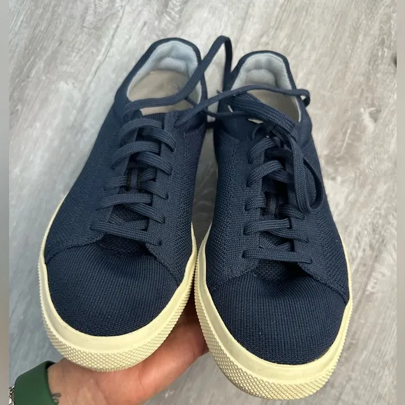 Rothy’s RS02 Shoes Mens 8 Casual ComfortSneakers Navy Blue Lace Up