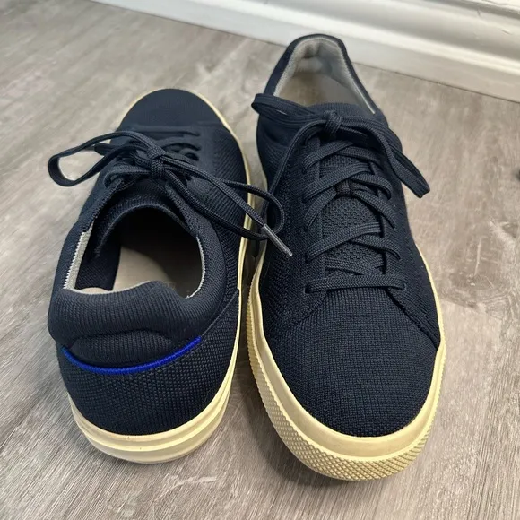 Rothy’s RS02 Shoes Mens 8 Casual ComfortSneakers Navy Blue Lace Up
