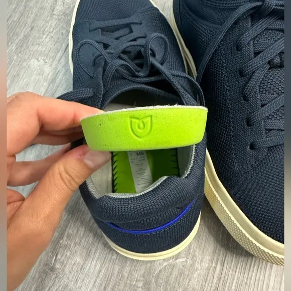 Rothy’s RS02 Shoes Mens 8 Casual ComfortSneakers Navy Blue Lace Up