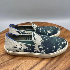 Rothy's Shoes Womens Size 7.5 Green Shibori Slip On Comfort Walking Sneakers