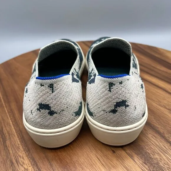 Rothy's Shoes Womens Size 7.5 Green Shibori Slip On Comfort Walking Sneakers