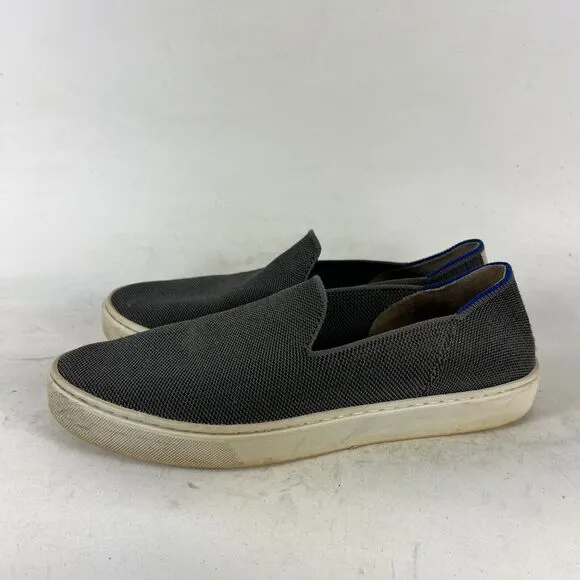 Rothy's Sneakers Women's 9 Gray White Slip On Low Top Round Toe Comfort Shoes