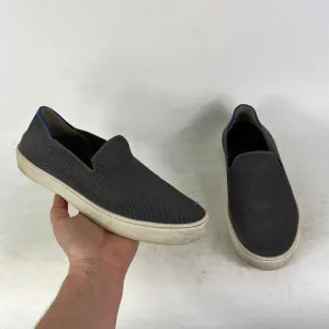 Rothy's Sneakers Women's 9 Gray White Slip On Low Top Round Toe Comfort Shoes