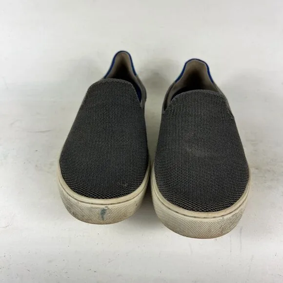 Rothy's Sneakers Women's 9 Gray White Slip On Low Top Round Toe Comfort Shoes