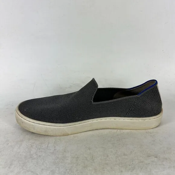 Rothy's Sneakers Women's 9 Gray White Slip On Low Top Round Toe Comfort Shoes