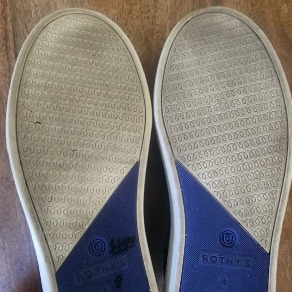 Rothy's The Original Slip On Sneaker Grey Camo Textile Comfort Shoes Women’s 8