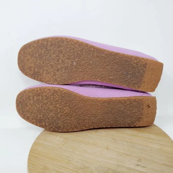 Rothys The Slipper Womens 9 Lavender Purple Mocassin Fleece Lined Outdoor Shoes
