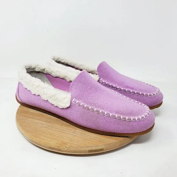 Rothys The Slipper Womens 9 Lavender Purple Mocassin Fleece Lined Outdoor Shoes