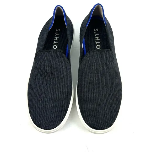 Rothys The Sneaker 7 Black Slip On Shoes Womens Comfort