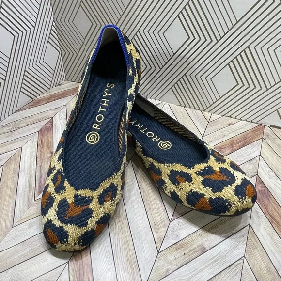 Rothy's The‎ Square Big Cat Textile Flat Comfort Shoes Women’s US 7 Like New E5
