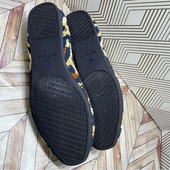 Rothy's The‎ Square Big Cat Textile Flat Comfort Shoes Women’s US 7 Like New E5