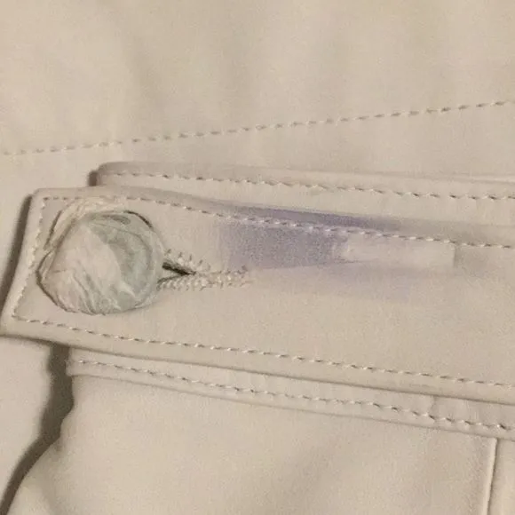 RTA Dash Leather Shorts In Cream