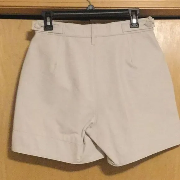 RTA Dash Leather Shorts In Cream