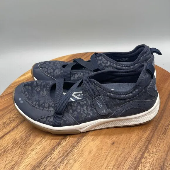 Ryka Kailee Shoes Womens Size 11 W Blue Comfort Closed Toe Strap Shoes Mary Jane