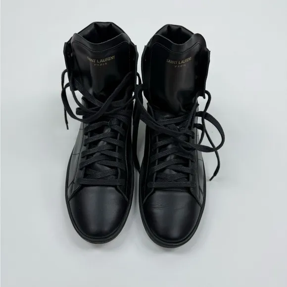 Saint Laurent Men's Black High-Top Sneakers
