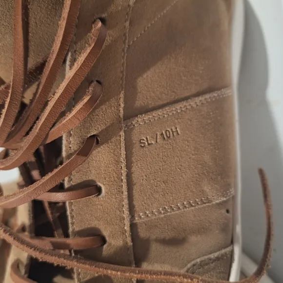 Saint Laurent Men's Tan High-Top Sneakers.Few Marks From Wear As Shown In Pics