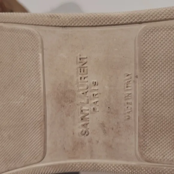 Saint Laurent Men's Tan High-Top Sneakers.Few Marks From Wear As Shown In Pics